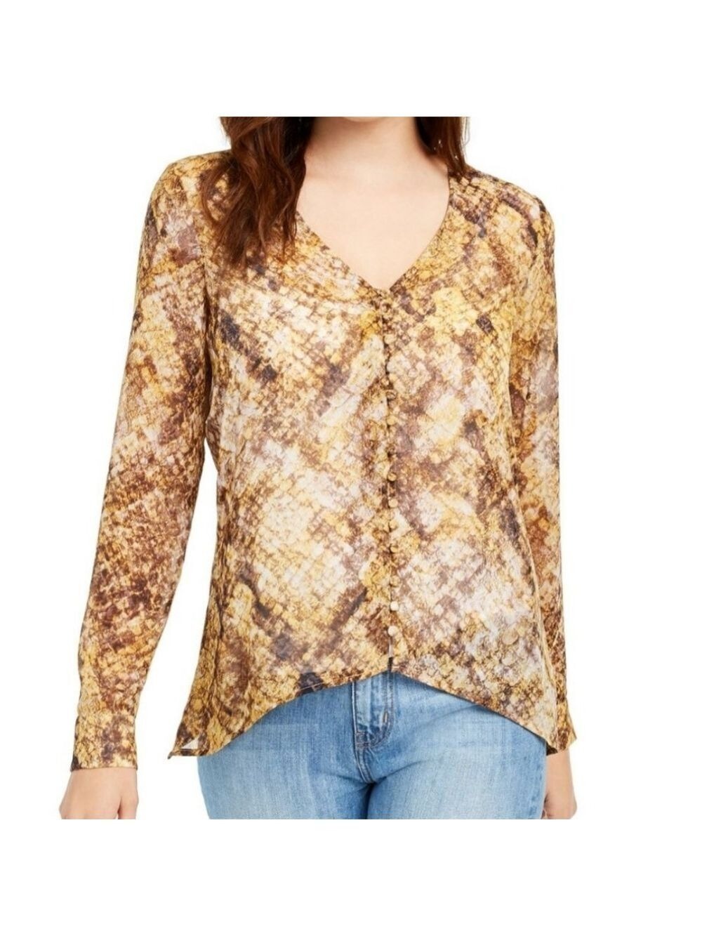 NWT Guess Octane Snake Print Top, Size S